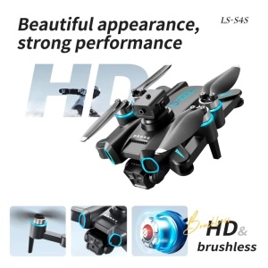 LS-S4S dual HD FPV FPV kamera drón kefe nélküli motorokkal, akadályelkerüléssel, magasságtartással, összecsukható, 2 akkumulátorral - Img 3