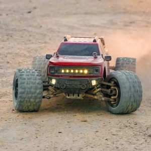Masina cu radiocomanda THE LINK Monster Truck, tractiune 4x4, viteza 30 Km/h, autonomie 35 min, scara 1:18, rosu - Img 7