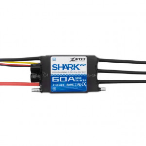Regulator Brushless ZTW Shark G2 60A cu racire cu apa, pentru navomodele - Img 2