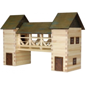 Set constructie arhitectura Pod, 259 piese din lemn, Walachia - Img 1