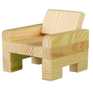 Set de construit Obiecte de mobilier, 128 piese din lemn, Walachia - Img 1