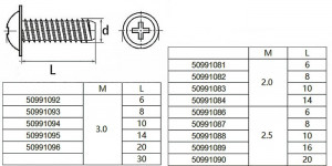 Surub otel inoxidabil, cap cruce, M3x10mm (30 buc) - Img 2