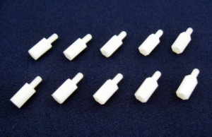 Distantier plastic filet int/ext M3 x 15 mm (10 buc) - Img 2