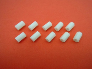 Distantier plastic filet interior M3 x 10 mm (10 buc) - Img 2