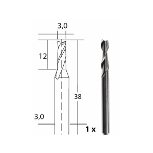 Freza cu 2 caneluri, Proxxon 28761, 3.0x3.0mm - Img 2