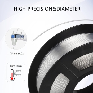Jayo PETG átlátszó filament, 1.75mm, 1kg, 3D nyomtatóhoz - Img 10