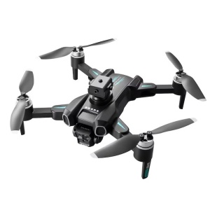 LS-S4S dual HD FPV FPV kamera drón kefe nélküli motorokkal, akadályelkerüléssel, magasságtartással, összecsukható, 2 akkumulátorral - Img 1