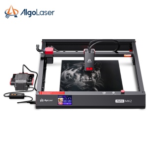 Masina CNC de gravat si taiat cu laser ALGOLASER ALPHA MK2, putere dioda laser 20W, 400x410 mm, adancime taiere max. 30mm si gravare pe lemn, MDF, plastic, inox, sticla, piatra, hartie, ceramica, piele, textile - Img 8
