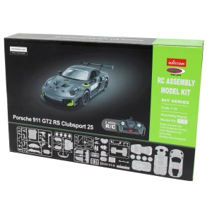 PORSCHE 911 GT2 RS Clubsport 25 távirányítású autó építőkészlet, 1:18 méretarány, szürke, 76 darabos - Img 2