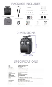 Radiocomanda RadioMaster TX16S MK3 MAX cu protocol Gemini-X dual band ExpressLRS, 2.4GHz/ 900MHz, touchscreen color - Img 7