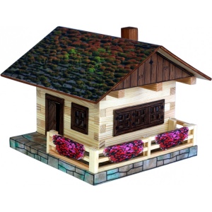 Set constructie arhitectura Cabanuta alpina, 102 piese din lemn, Walachia - Img 1