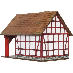 Set constructie arhitectura Fierarie cu grinzi, 39 piese din lemn, Walachia - Img 2