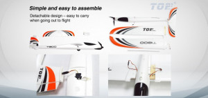 TOP RC Hobby RC Hobby T1800 PNP modell repülőgép kefe nélküli motorral kezdőknek (1840 mm) - Img 6