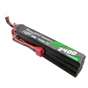 Acumulator LiPo GENS ACE Airsoft 11.1 V/ 2400 mA/ 25C DEANS, format din trei batoane - Img 3