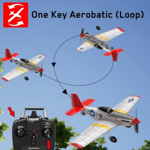 Aeromodel cu radiocomanda MINI MUSTANG P51D RTF cu stabilizator electronic (400 mm) - Img 5
