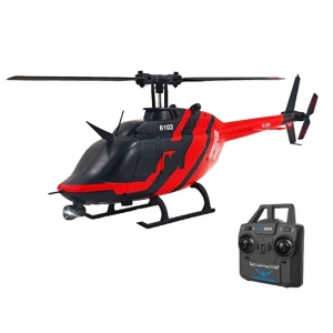 Elicopter BELL 206 flybarless, cu radiocomanda, stabilizare electronica si giroscop pe 6 axe si barometru, lungime 312mm