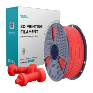 Filament SunLu High-Speed ABS rosu, 1.75mm, 1kg, pentru imprimanta 3D