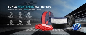 Filament SunLu High-Speed PETG negru mat, 1.75mm, 1kg, pentru imprimanta 3D - Img 8