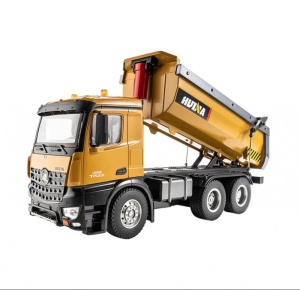 Huina Tipper játék, távirányítóval, hangokkal és fényekkel, 10 csatornás, 1:14 méretarány, 2.4GHz
