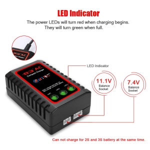 Incarcator HTRC B3 Pro Max AC pentru acumulatori LiPo 2-3 celule, 7.4-11.1V, putere 10W, curent 1000mA, alimentare 220V, cu detectia terminarii incarcarii - Img 4