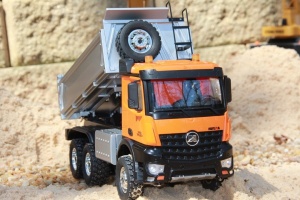Jucarie Basculanta cu telecomanda, HUINA, piese metalice, tractiune 6x6, sunete si lumini, 11 canale, scara 1:14, 2.4GHz - Img 11