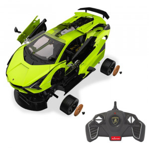 Kit de construit masina cu telecomanda Lamborghini Sian FKP 37, scara 1:18, verde, 72 de piese - Img 1