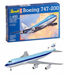 Macheta avion Revell Boeing 747-200 KLM, scara 1:450, KIT - Img 1