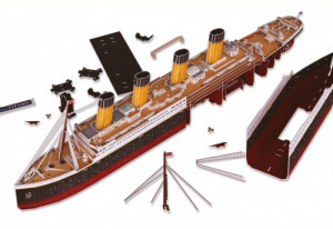 Macheta Revell Puzzle 3D RMS Titanic, cu LED-uri, 266 piese, KIT - Img 5