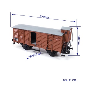 Macheta vagon feroviar OcCre WAGON KIT, scara 1:32 (G-45) - Img 8