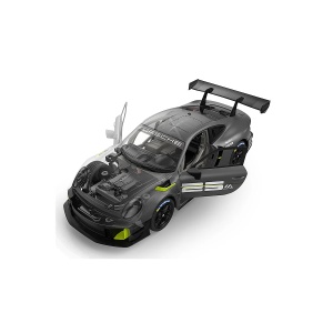 PORSCHE 911 GT2 RS Clubsport 25 távirányítású autó építőkészlet, 1:18 méretarány, szürke, 76 darabos - Img 9