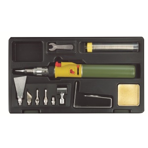 Proxxon 28144, MICROFLAM MGS arzator si statie lipire, aprindere piezo, reglaj aer si gaz, rezervor 20ml, 1.300 °C, + accesorii - Img 1