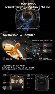 Radiocomanda RadioMaster TX16S MK3 MAX cu protocol Gemini-X dual band ExpressLRS, 2.4GHz/ 900MHz, touchscreen color - Img 4