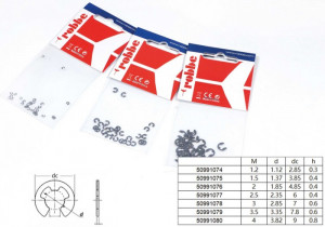 Rozsdamentes acél biztonsági alátétek, 1,2 mm (30 db) - Img 2