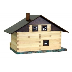 Set constructie arhitectura Pensiune alpina, 195 piese din lemn, Walachia - Img 2