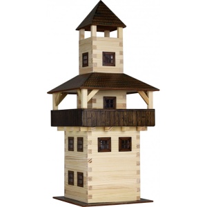 Set constructie arhitectura Turn, 276 piese din lemn, Walachia - Img 2