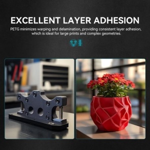 SunLu PETG piros filament, 1.75mm, 1kg, 3D nyomtatóhoz - Img 2
