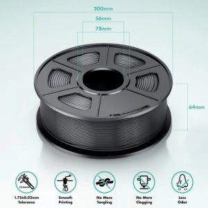 SunLu PLA cseresznye piros filament, 1.75mm, 1kg, 3D nyomtatóhoz - Img 4