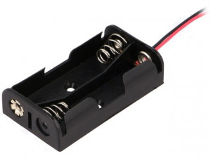 Suport 2 celule (AA/ R6) flat cu cablu - Img 1