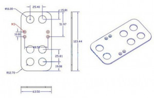 Suport servo tip talpa 123 x 64 mm - Img 5