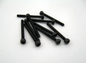 Surub negru cap imbus M2.5 x 25 mm (10 buc)