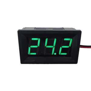 Voltmetru digital, indicator de tensiune 4.5 - 30 V, afisaj LED verde, dreptunghiular, pentru navomodele de nadit - Img 3