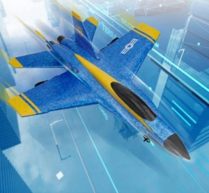 Aeromodel F-18, complet echipat, cu stabilizator electronic, 2.4 GHz (290 mm) - Img 8