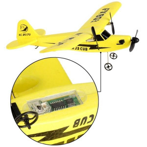 Avion cu telecomanda PIPER J3-CUB, complet echipat, cu stabilizator electronic, 2.4 GHz (338 mm) - Img 8