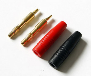 Conectori banana auriti 4 mm (1 rosu + 1 negru) - Img 2