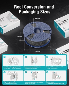 Filament SunLu ABS negru, 1.75mm, 1kg, pentru imprimanta 3D - Img 11