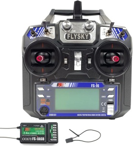 FLYSKY FS-i6 2,4 GHz-es, 6 csatornás távirányító FS-iA6B vevővel
