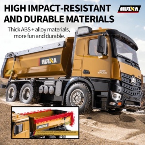Huina Tipper játék, távirányítóval, hangokkal és fényekkel, 10 csatornás, 1:14 méretarány, 2.4GHz - Img 2