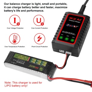 Incarcator HTRC B3 Pro Max AC pentru acumulatori LiPo 2-3 celule, 7.4-11.1V, putere 10W, curent 1000mA, alimentare 220V, cu detectia terminarii incarcarii - Img 5