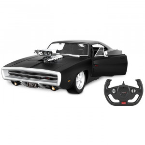 Jamara DODGE CHARGER R/T 1970, 1:16 méretarányú modell, fekete, 2,4 GHz, 2.4GHz - Img 3