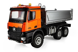 Jucarie Basculanta cu telecomanda, HUINA, piese metalice, tractiune 6x6, sunete si lumini, 11 canale, scara 1:14, 2.4GHz
